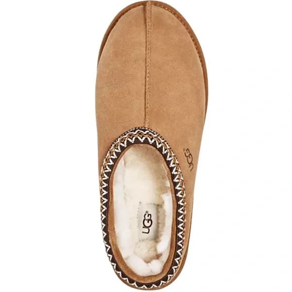 NWT Men’s UGG  Tasman Suede & Shearling Slippers Chestnut. Price is firm. - Picture 4 of 5